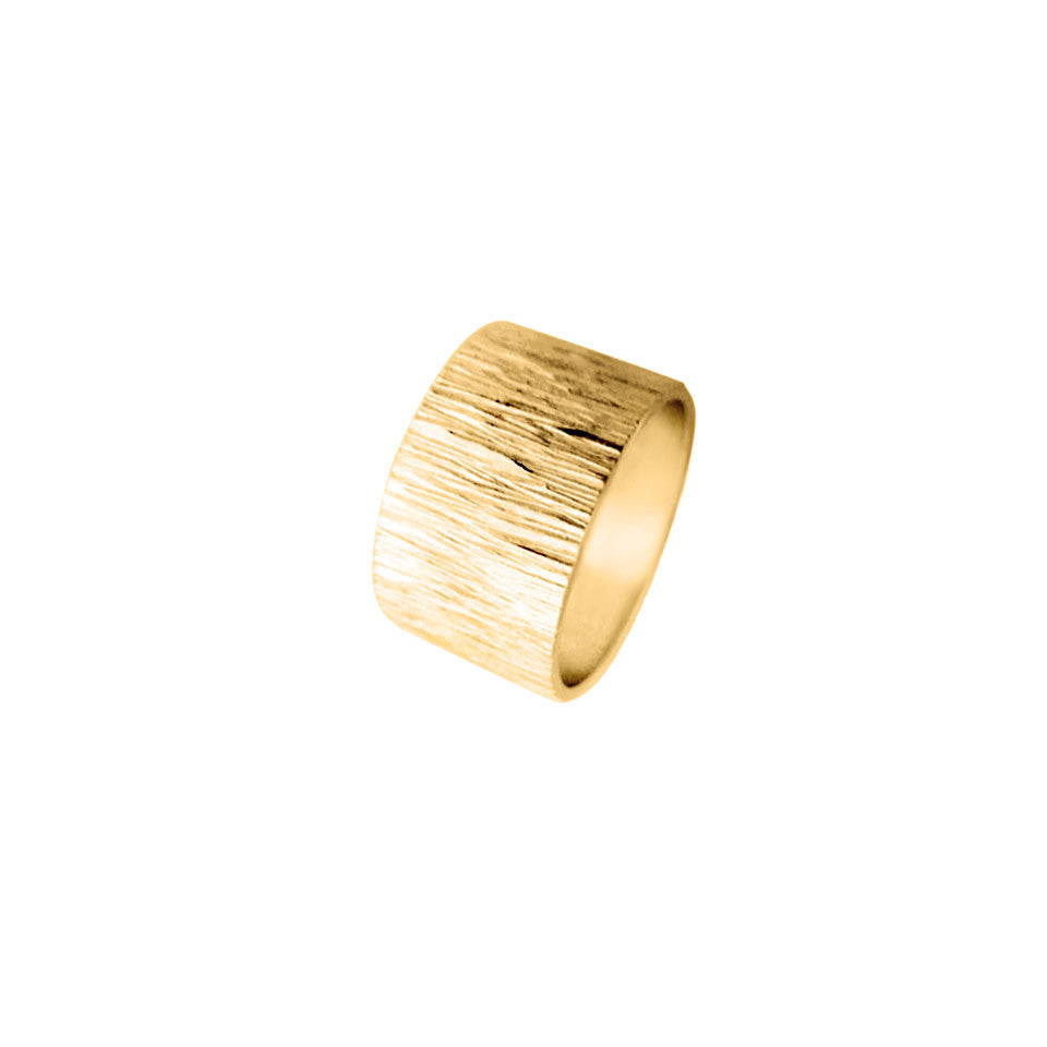Anillo grueso con textura lineal LARA